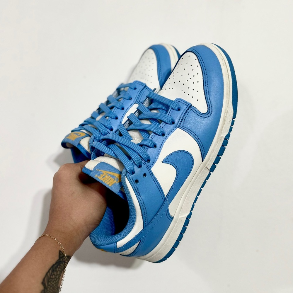 Nike Blue and White Dunks